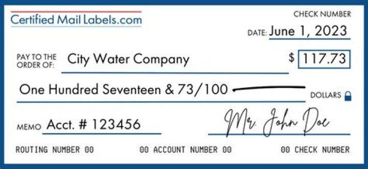 Address Change Labels For Checks