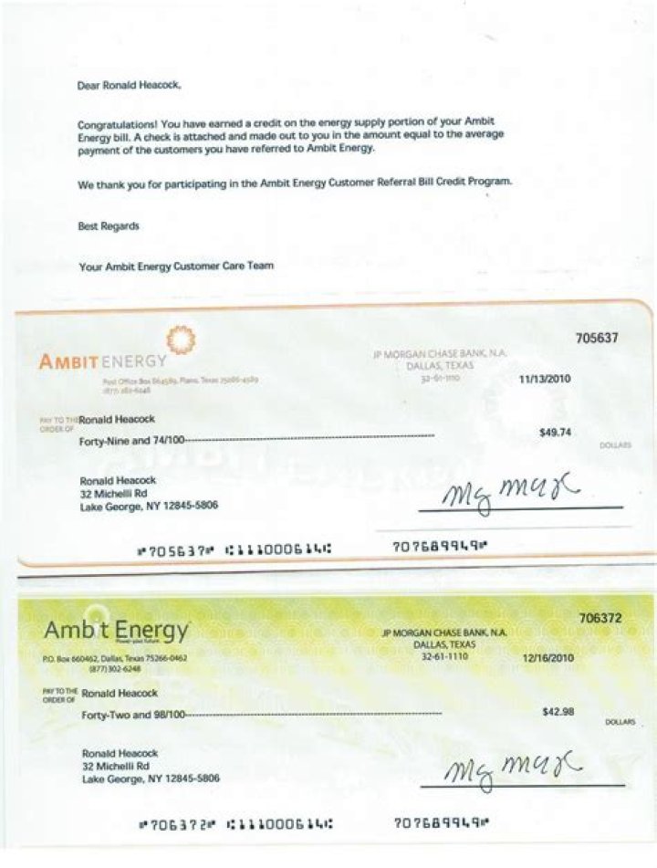 Ambit Energy Checks - How To Discuss
