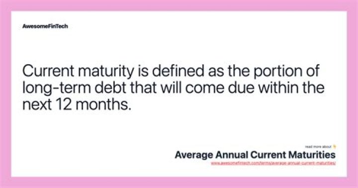 Average annual current maturities (AACM)