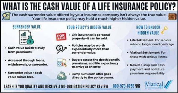 Cash value life insurance policy