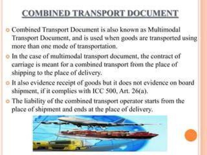 Combined transport document - How To Discuss