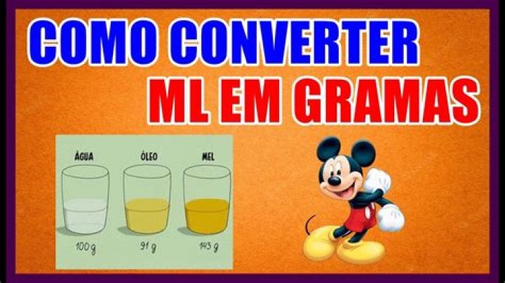 Como Converter Gramas Em Ml