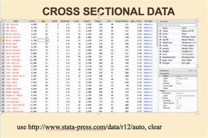 Cross-sectional data - How To Discuss