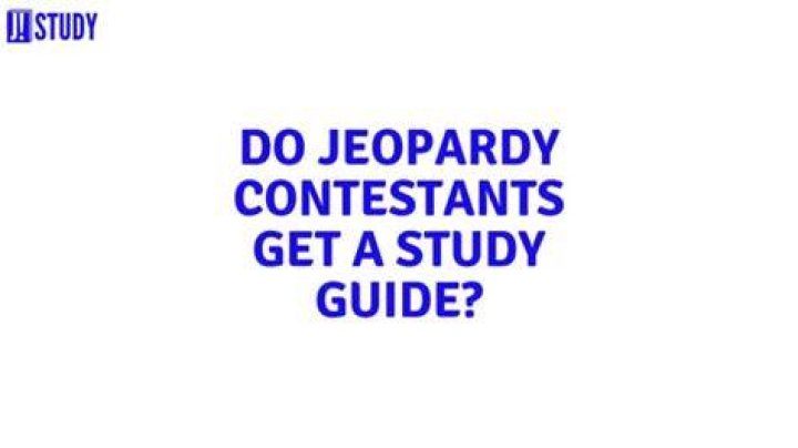 Do Jeopardy Contestants Get A Study Guide