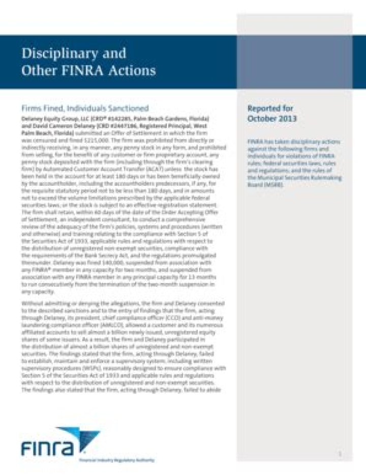Finra Statutory Disqualification Misdemeanor - How To Discuss