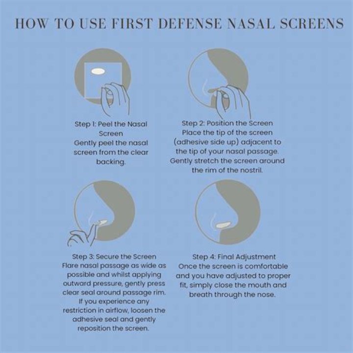 First Defense Nasal Screens - How To Discuss