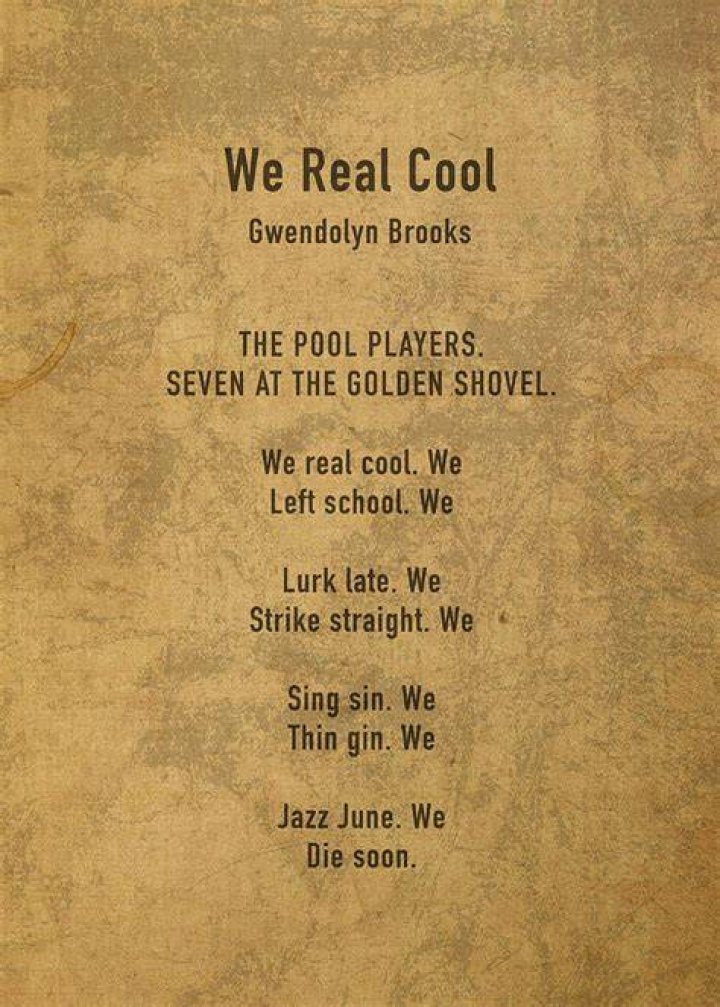 Gwendolyn Brooks We Real Cool