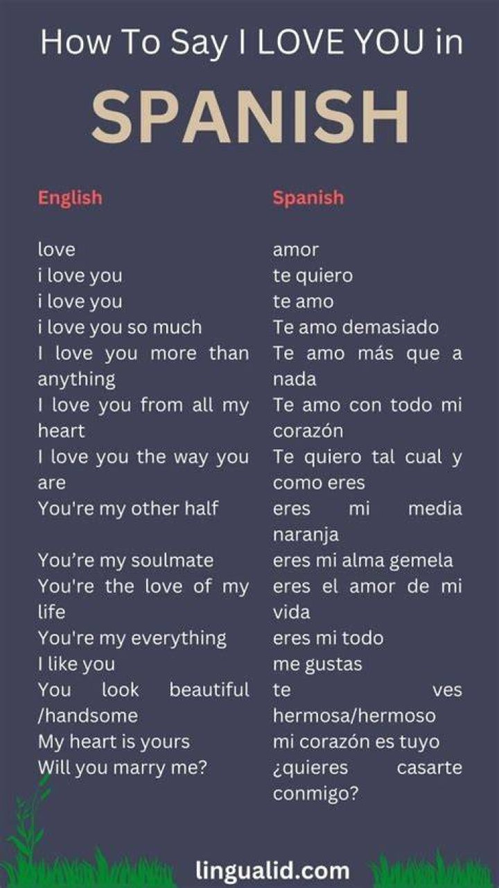 How Do U Say I Love U In Spanish