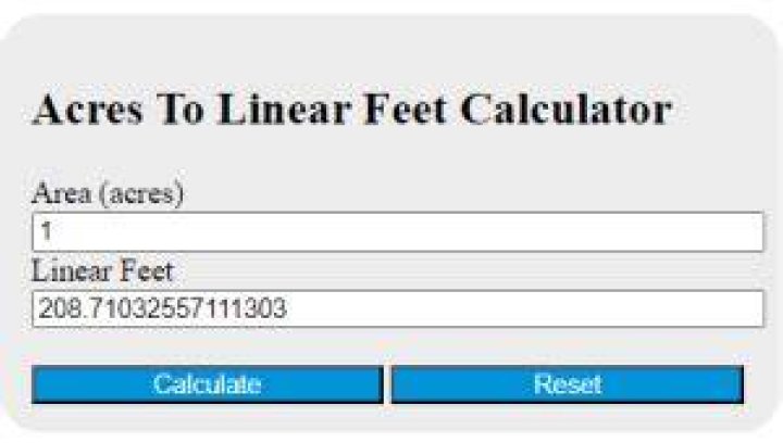 How Many Linear Feet In An Acre