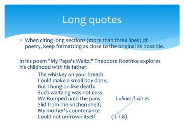 How to cite lines from a poem
