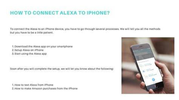How to connect alexa to iphone