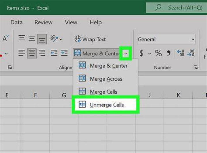 How to merge cells in excel