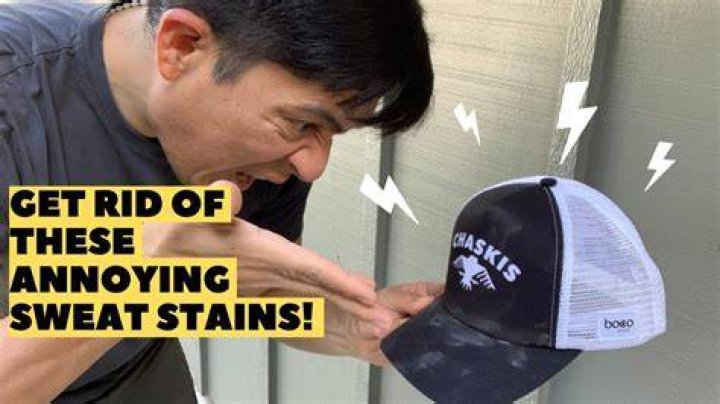How to remove sweat stains from hat