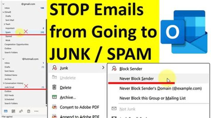How to stop emails going to junk