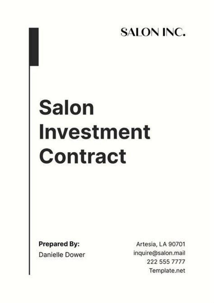 Investment Only Contract - How To Discuss