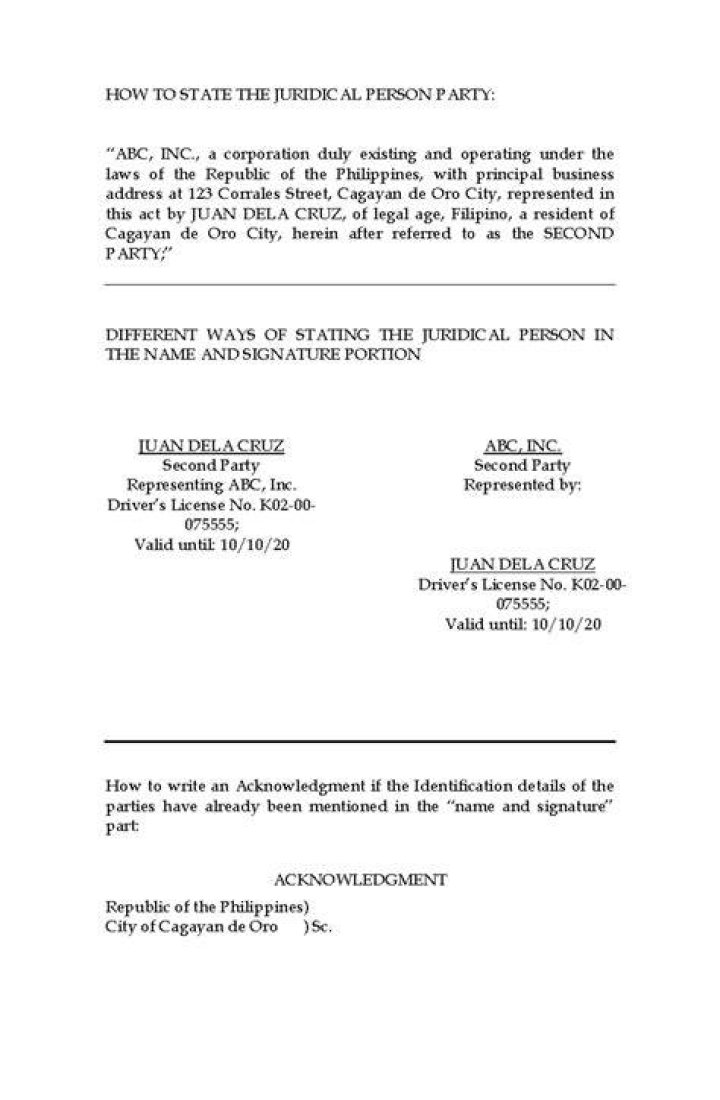 Juridical person - How To Discuss