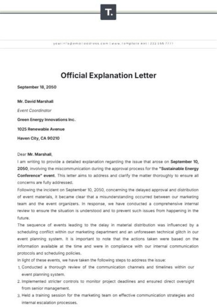 Letter Of Explanation - How To Discuss