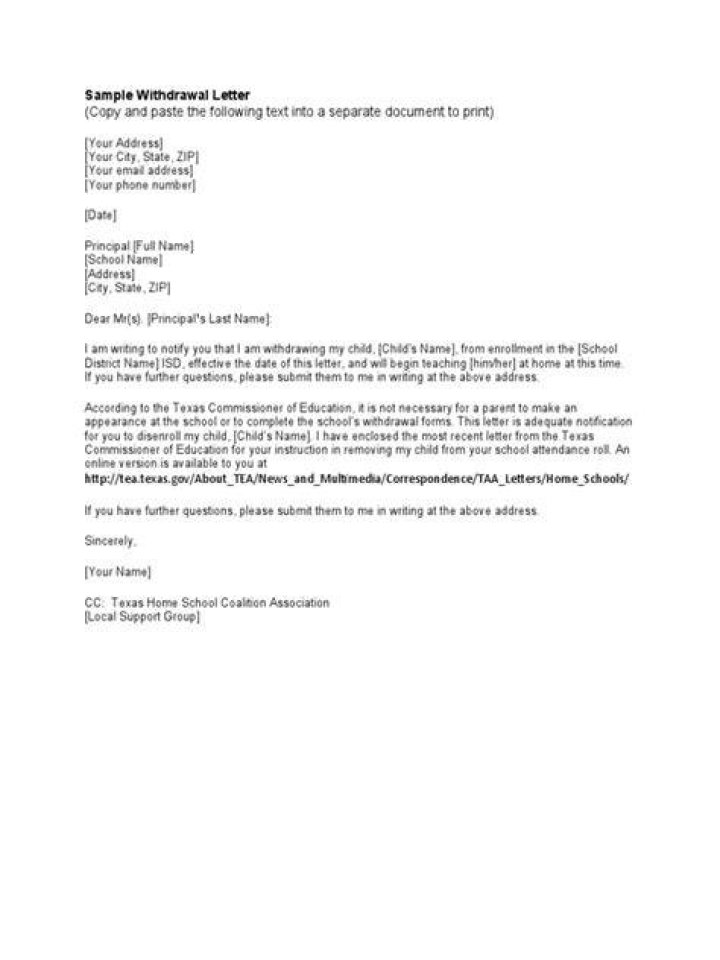 Loan Withdrawal Letter - How To Discuss