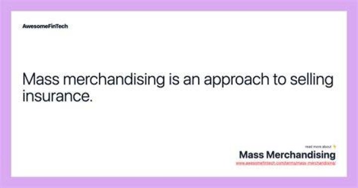MASS MERCHANDISING - How To Discuss
