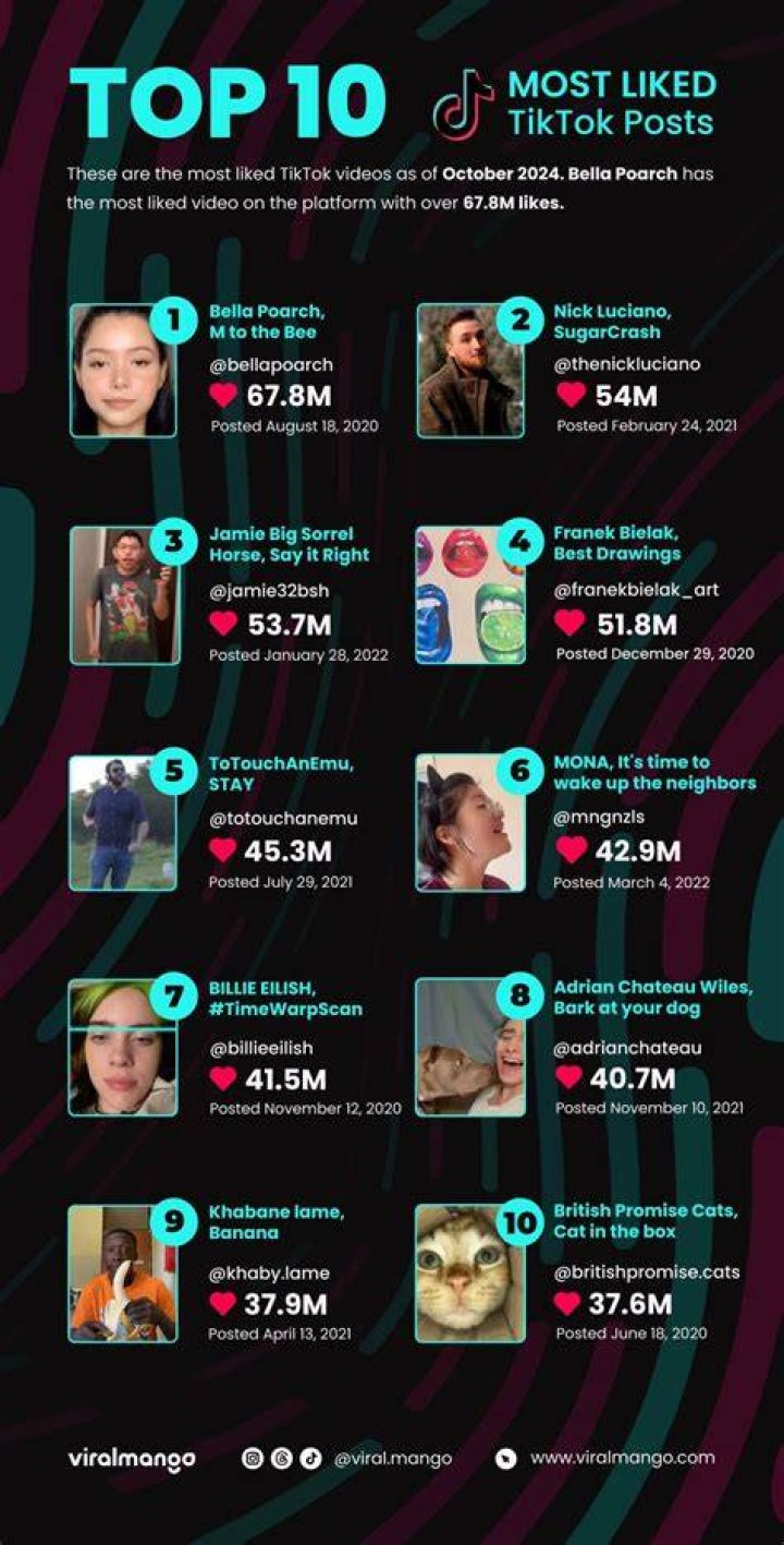 Most liked tik tok video