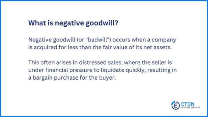 Negative goodwill - How To Discuss