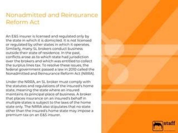 Nonadmitted insurer - How To Discuss