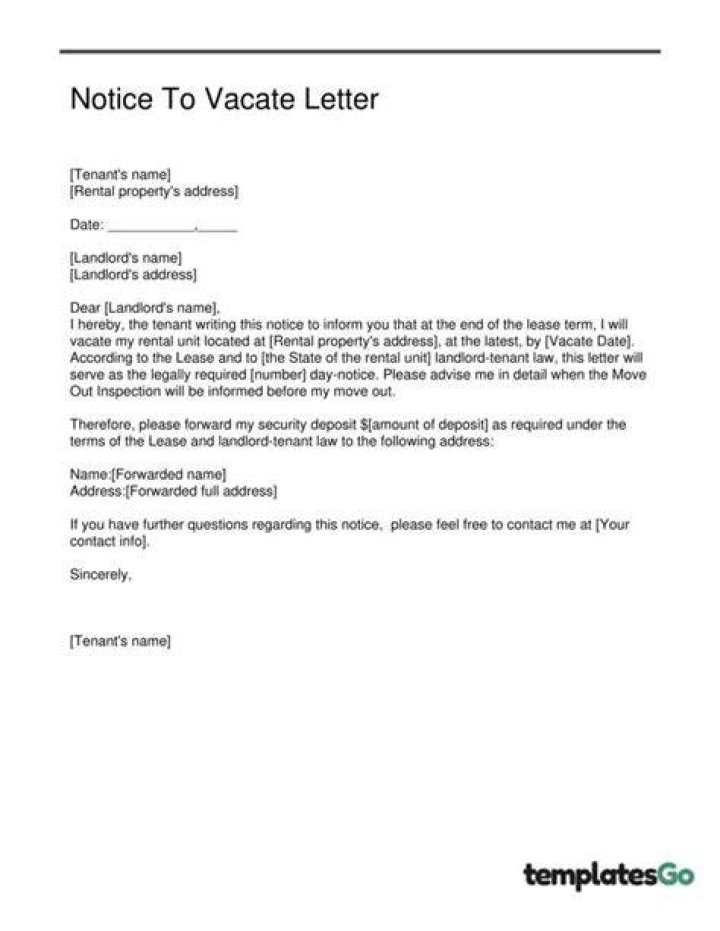 Notice to vacate - How To Discuss