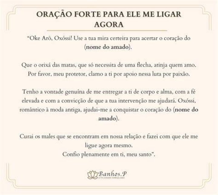 OraÃ§Ã£o Para Ele Me Ligar Agora