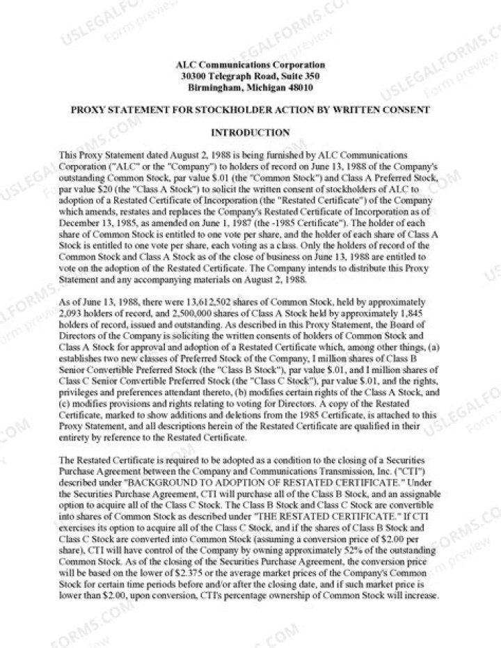 Proxy statement - How To Discuss
