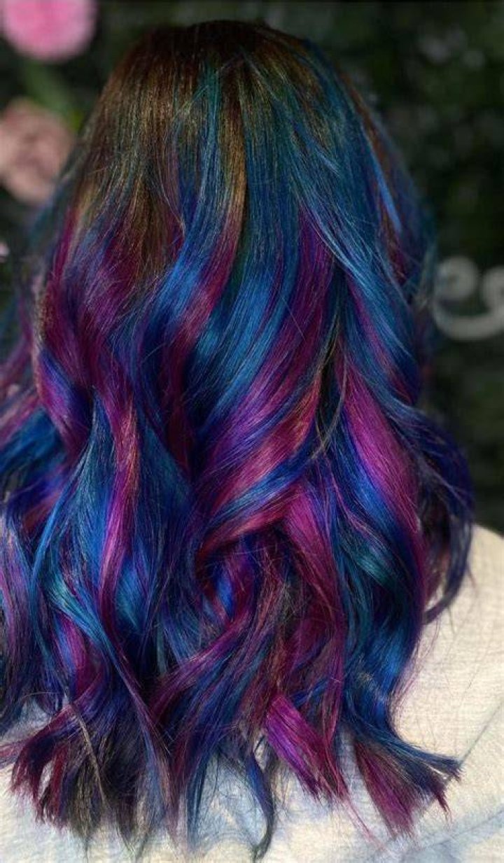 Purple And Blue Hair Dye Mixed