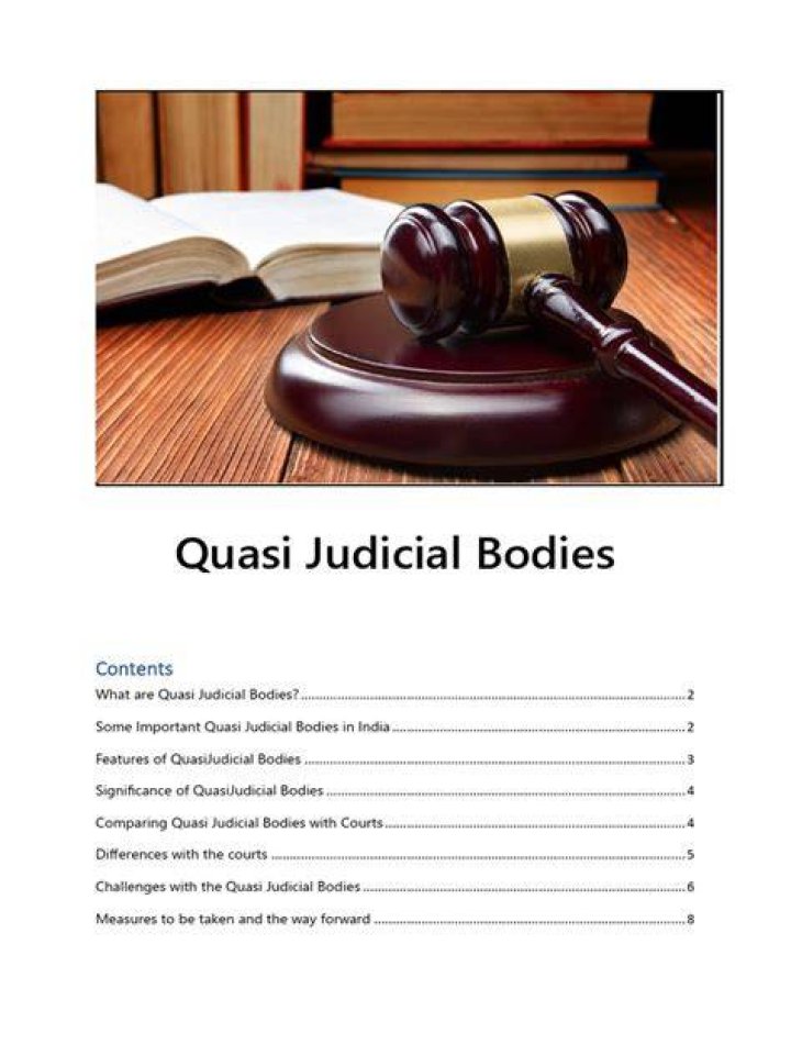 Quasi judicial - How To Discuss