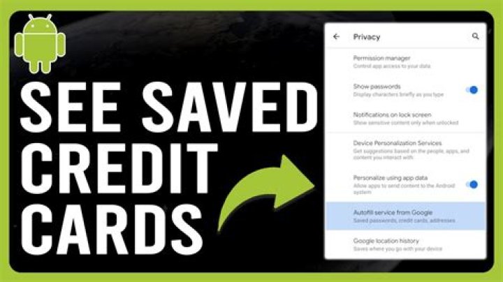 Saved credit cards - How To Discuss