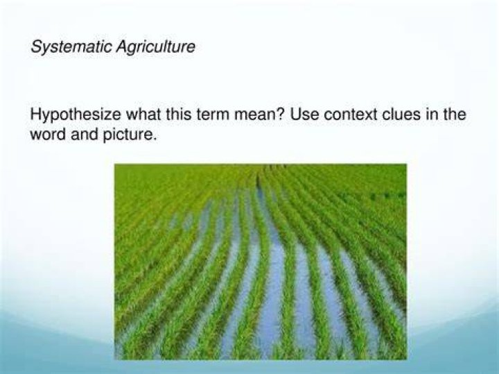 Systematic Agriculture Definition - How To Discuss
