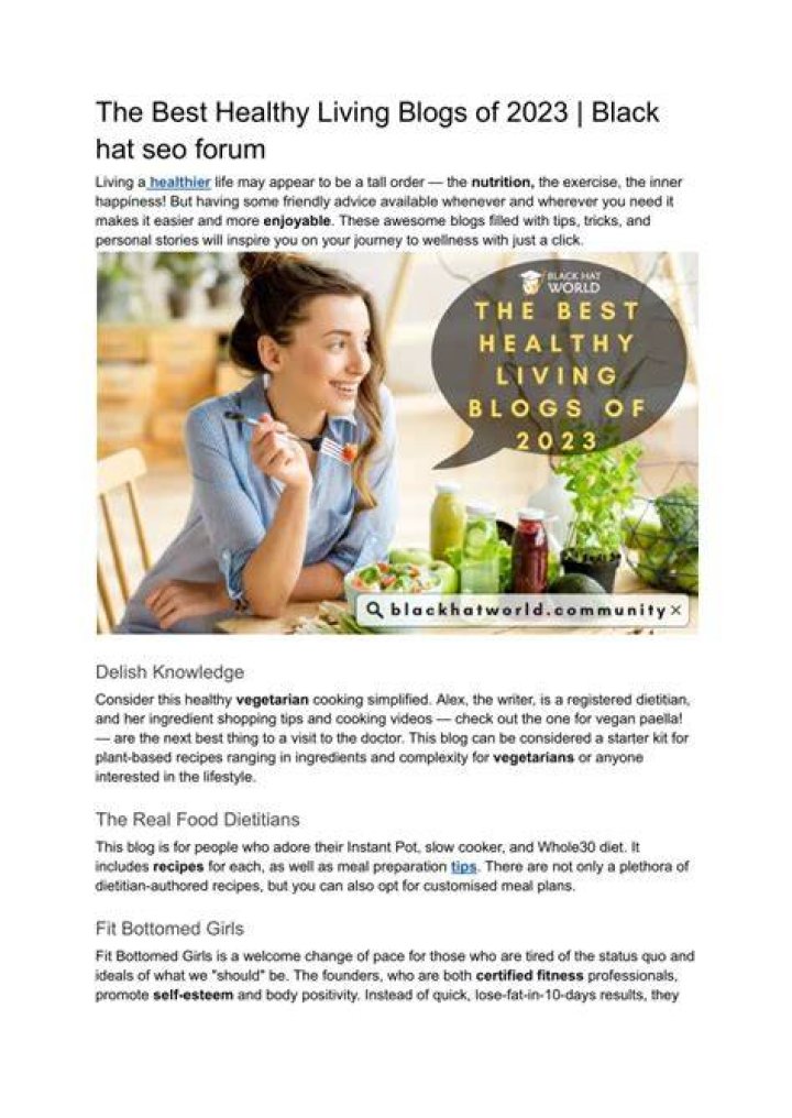 The Best Healthy Living Blogs