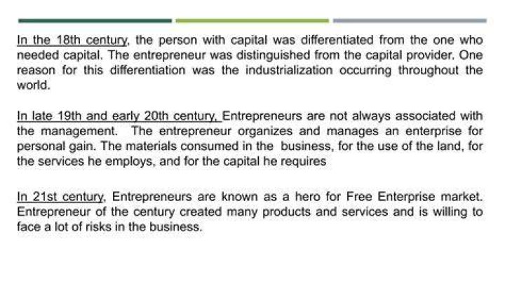 The Entrepreneur Was Distinguished From Capital Provider In