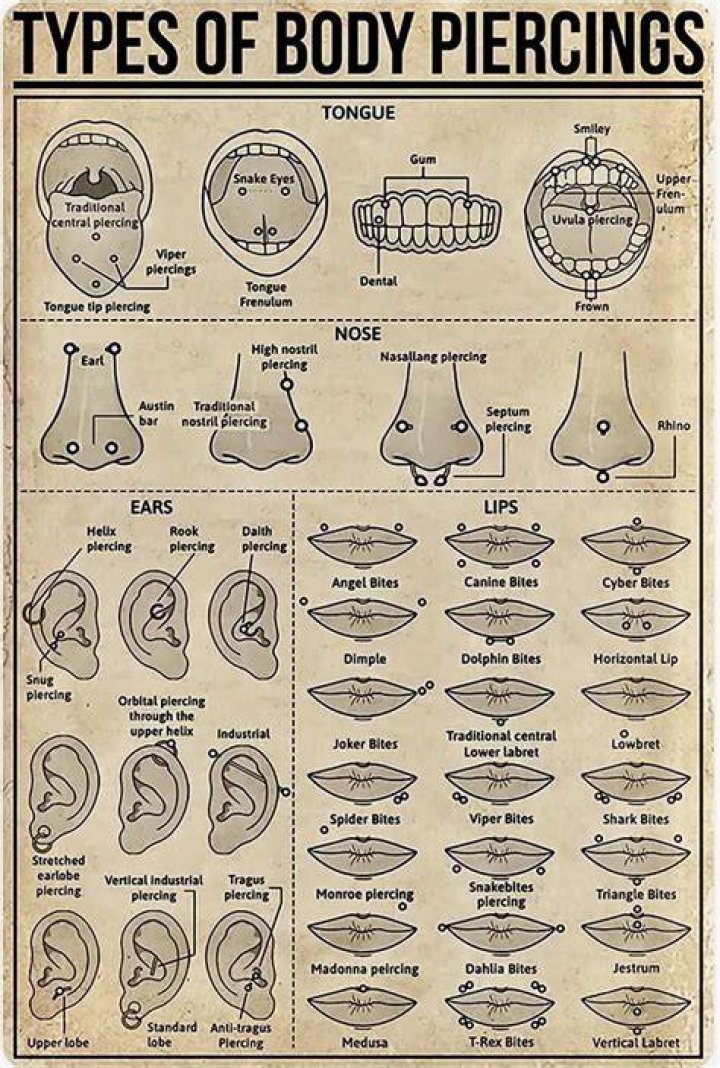 Types of piercings - How To Discuss