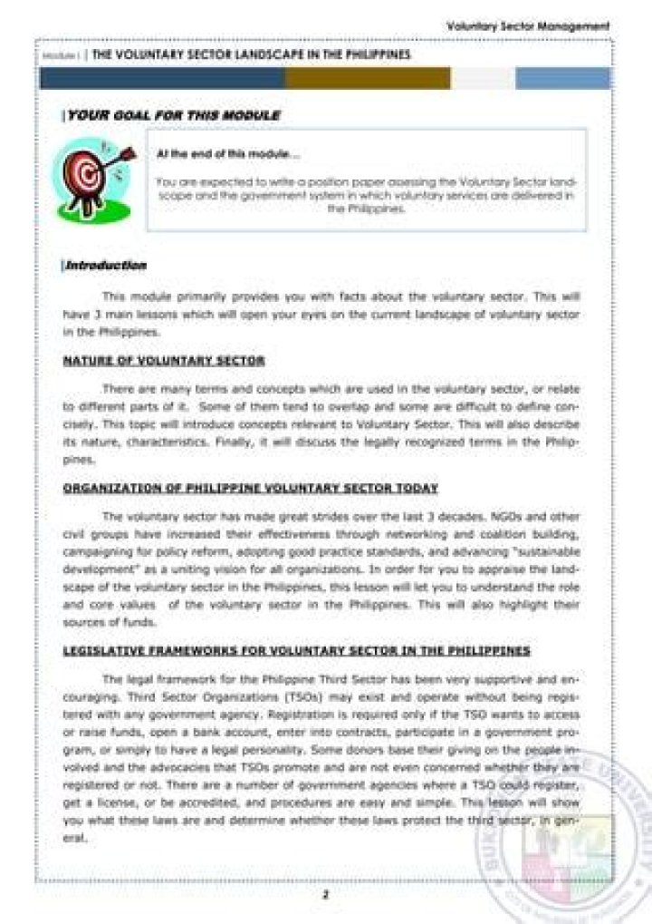 Voluntary organization - How To Discuss