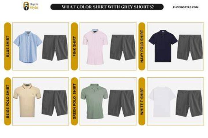 What Color Shirt Goes With Grey Shorts