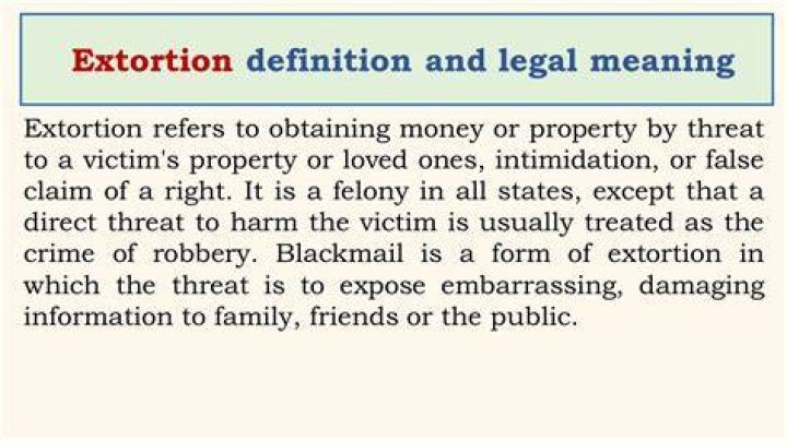 What does extortion mean - How To Discuss